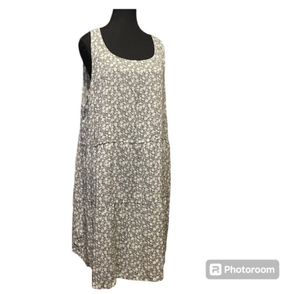 NWT La Vie en Rose Swim Cover NEW Sage Green Floral Light Boho Summer Dress XL